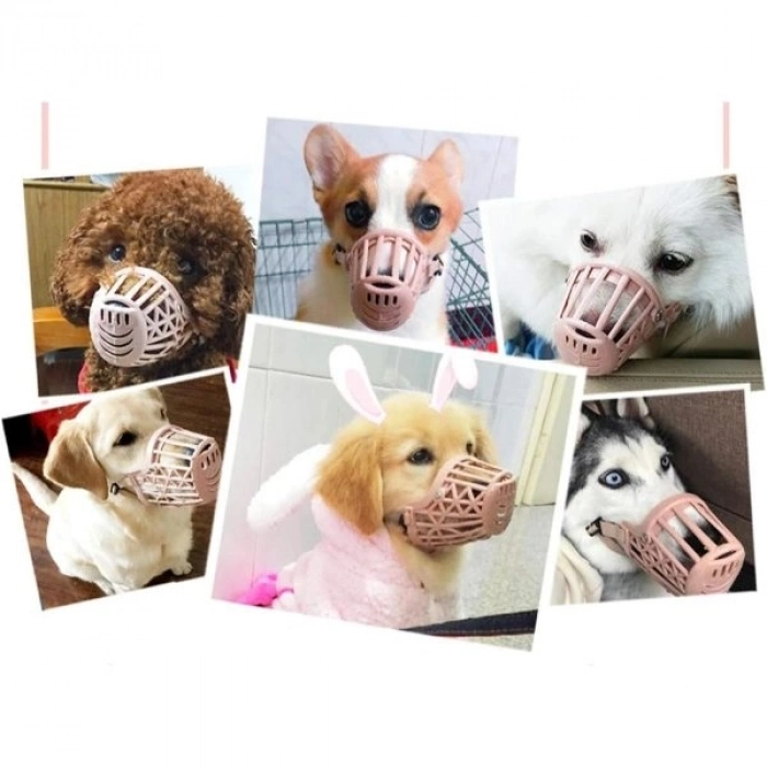 Özel Üretim Dayanıklı Plastik Ayarlanabilir Kayış Konforlu Güvenli Köpek Koruma Ağızlığı 7li Set