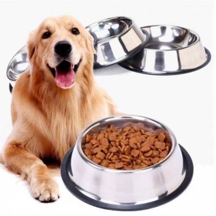 Özel Üretim Kedi Köpek Taşınabilir Kaliteli Pratik Hijyenik Paslanmaz Çelik Mama Su Kabı 18 Cm