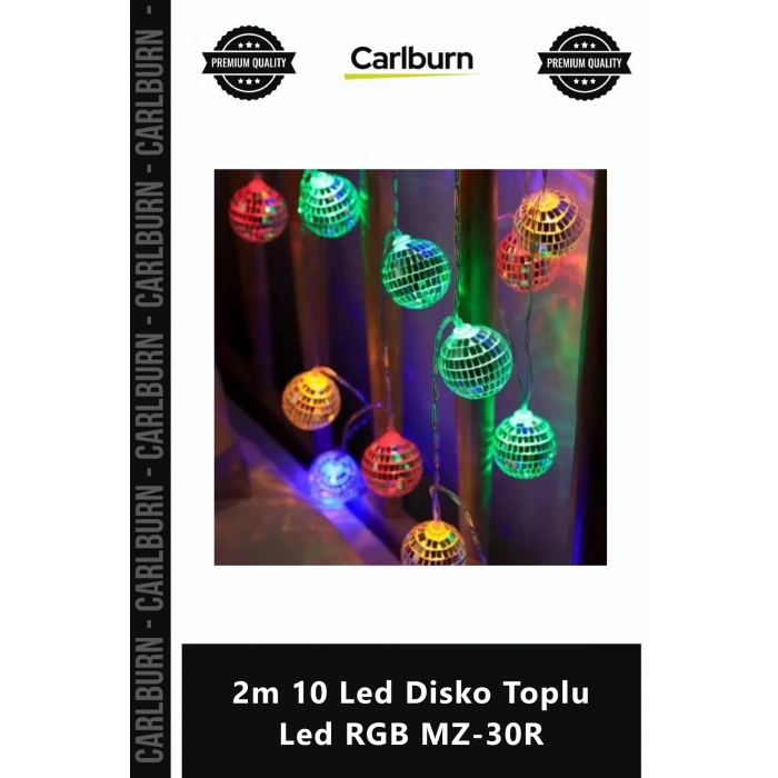 Özel Üretim Dekoratif Pilli Parti Süsleme Renkli Işık Animasyonlu 2m 10 Led Disko Toplu Led RGB MZ30