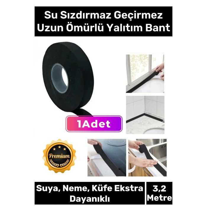 Özel Üretim Premium Su Geçirmez Sızdırmaz Dayanıklı Pvc Yağ Kenar Küf Önleyici 32m Siyah İzolasyon B