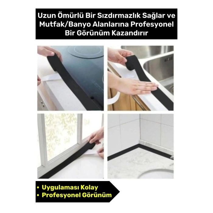 Özel Üretim Premium Su Geçirmez Sızdırmaz Dayanıklı Pvc Yağ Kenar Küf Önleyici 3 2m Siyah İzolasyon