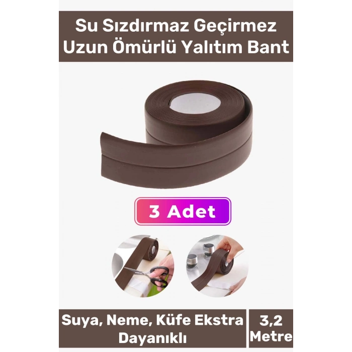 Özel Üretim Premium Su Geçirmez Sızdırmaz Dayanıklı Pvc Yağ Kenar Küf Önleyici 32m Kahve İzolasyon B