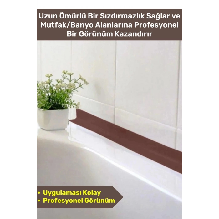 Özel Üretim Premium Su Geçirmez Sızdırmaz Dayanıklı Pvc Yağ Kenar Küf Önleyici 32m Kahve İzolasyon B