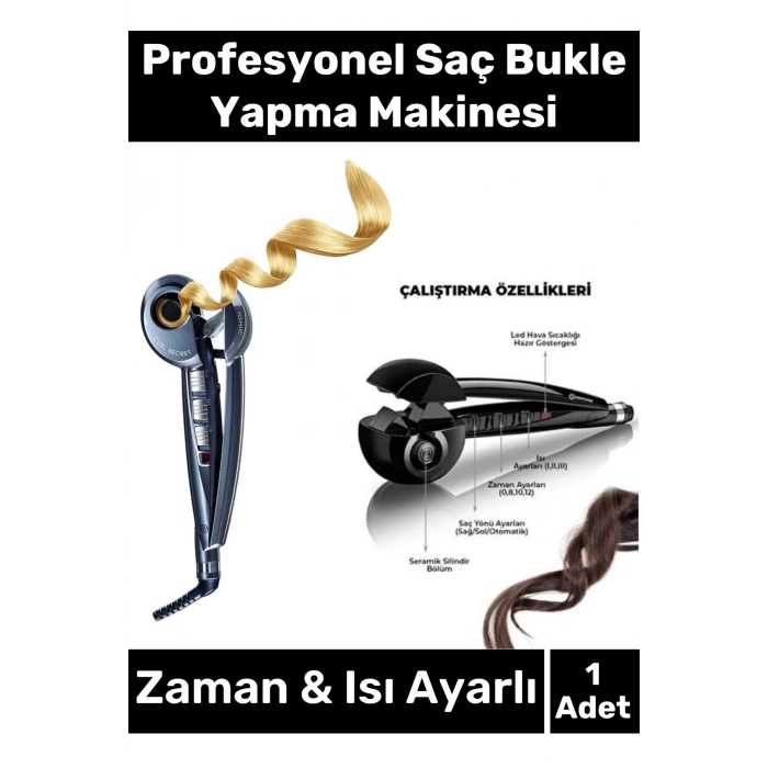 Özel Üretim Premium Seri Otomatik Zaman Isı Ayarlı Tarak Şekillendirici Profesyonel Saç Bukle Yapma