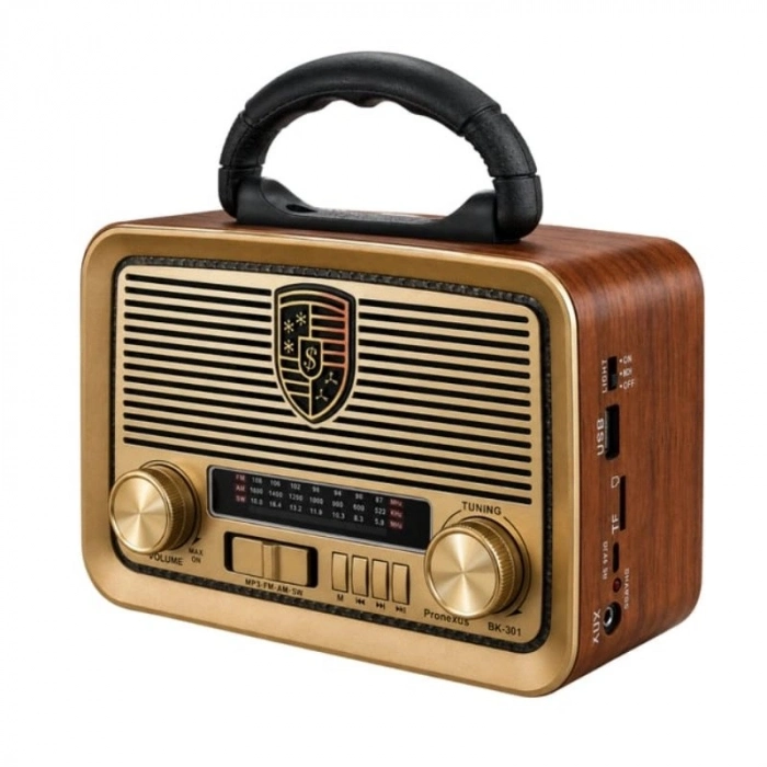 Özel Üretim Solar Panelli LED Fenerli FM Radyo Nostaljik Tasarım Şarjlı Bluetooth Özellikli