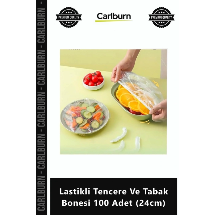 Özel Üretim Esnek Strech Kapak Pratik Gı Saklama Lastikli Tencere Tabak Bonesi 100 Adet 24cm