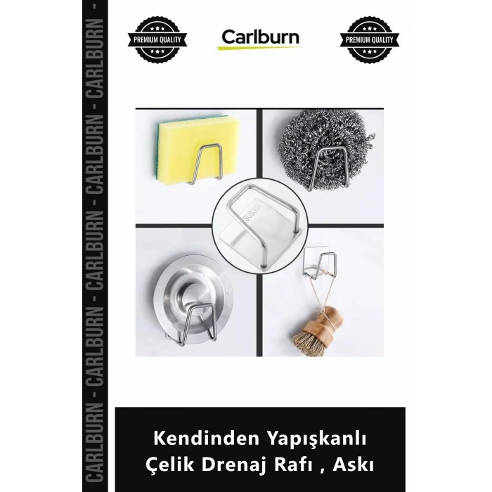 Özel Üretim 304 Paslanmaz Lavabo Düzenleyici Şık Organizer Kendinden Yapışkanlı Çelik Drenaj Rafı As