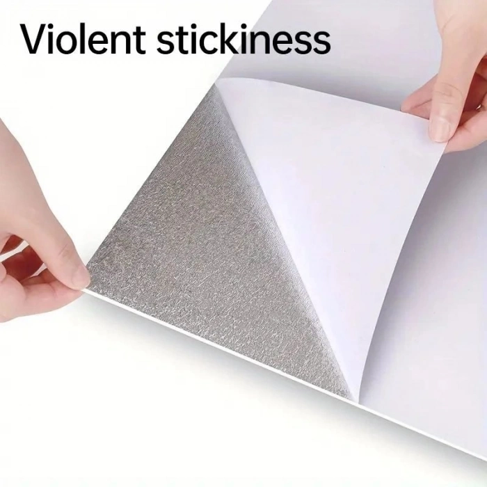 Özel Üretim Su Geçirmez Mutfak Paneli BEYAZ MERMER DESENLİ ALÜMİNYUM PLASTİK DUVAR STİCKER 3030