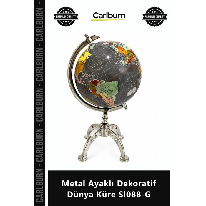 Özel Üretim Lüks Ofis Hediyelik Masaüstü Tasarım Metal Ayaklı Dekoratif Dünya Küre Sl088G
