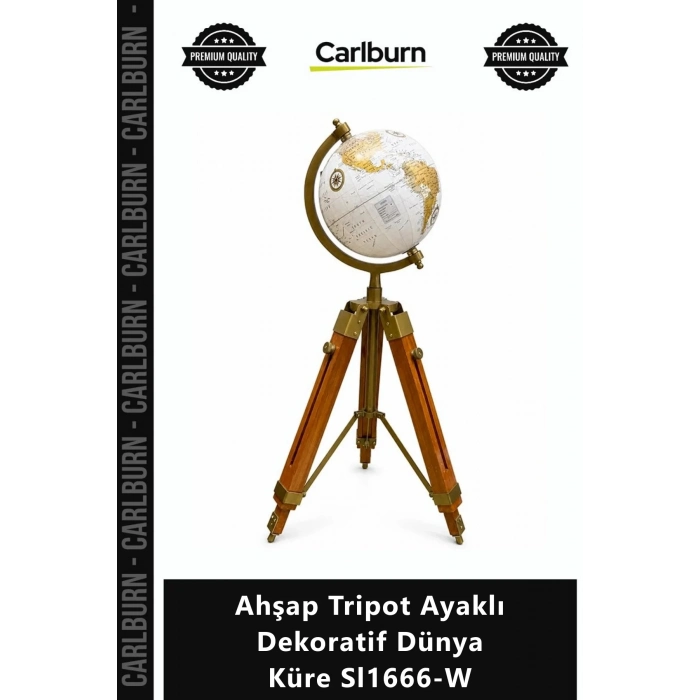 Özel Üretim Hediyelik Ofis Masaüstü Retro Antik Ahşap Tripot Ayaklı Dekoratif Dünya Küre Sl1666W
