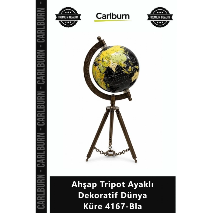 Özel Üretim Ofis Hediyesi Tasarım Modern Aksesuar Ahşap Tripot Ayaklı Dekoratif Dünya Küre 4167Bla