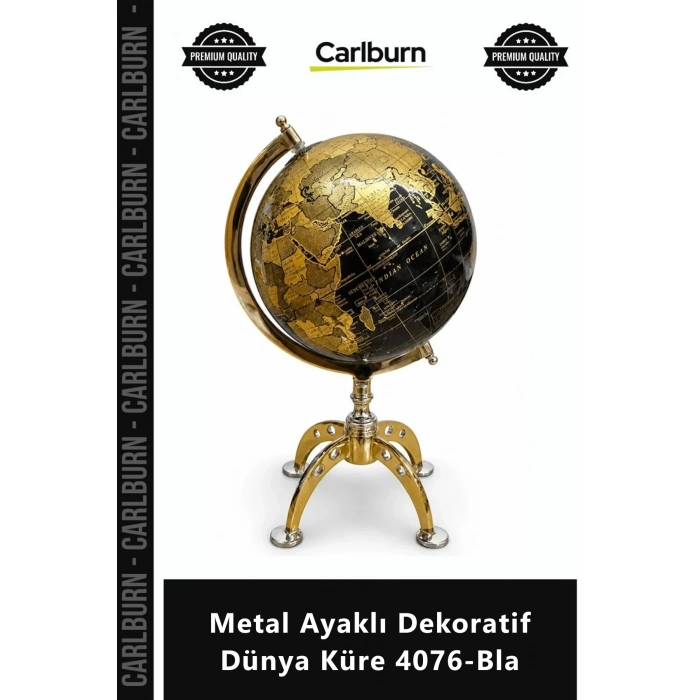 Özel Üretim Ofis Hediyesi Masa Üstü Modern Tasarım Şık Metal Ayaklı Dekoratif Dünya Küre 4076Bla