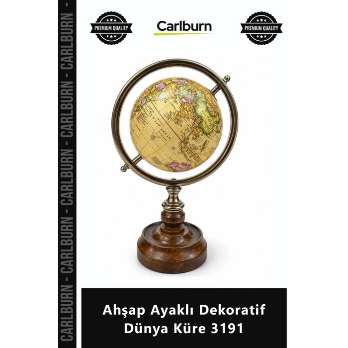Özel Üretim Şık Modern Ofis Hediyesi Retro Masaüstü Estetik Ahşap Ayaklı Dekoratif Dünya Küre 3191