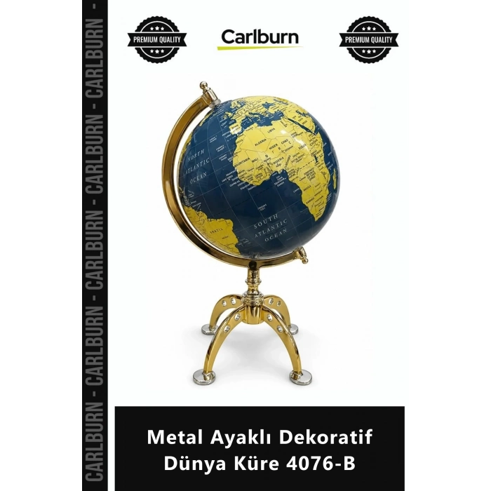 Özel Üretim Modern Ofis Hediyesi Lüks Masa Üstü Aksesuar Metal Ayaklı Dekoratif Dünya Küre 4076B