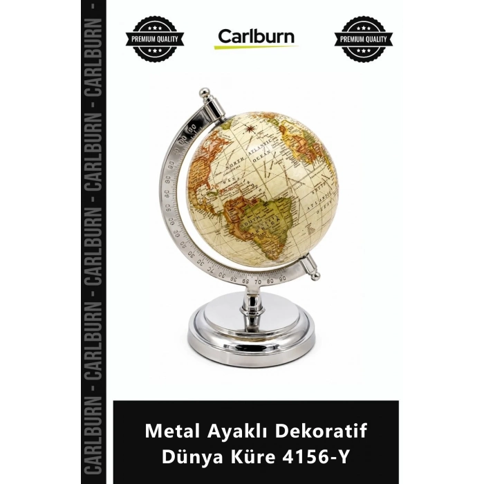 Özel Üretim Modern Şık Ofis Masaüstü Coğrafi Tasarım Hediye Metal Ayaklı Dekoratif Dünya Küre 4156Y