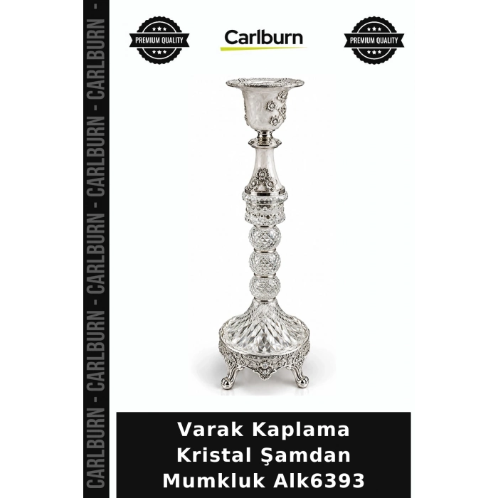 Özel Üretim Dekoratif Salon Ev Aksesuarı Şık Modern Varak Kaplama Kristal Şamdan Mumkluk Alk6393