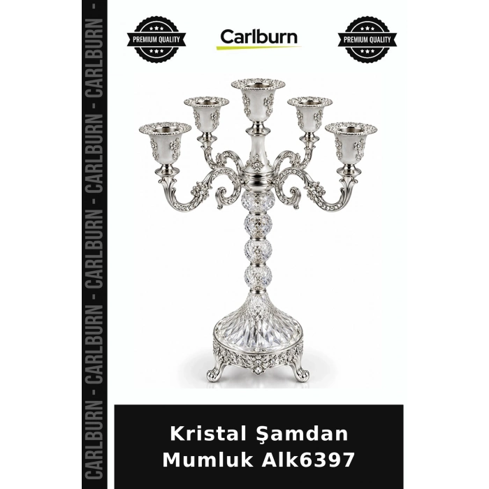 Özel Üretim Dekoratif Şık Ev Aksesuarı Aydınlatma Salon Masa Üstü Kristal Şamdan Mumluk Alk6397