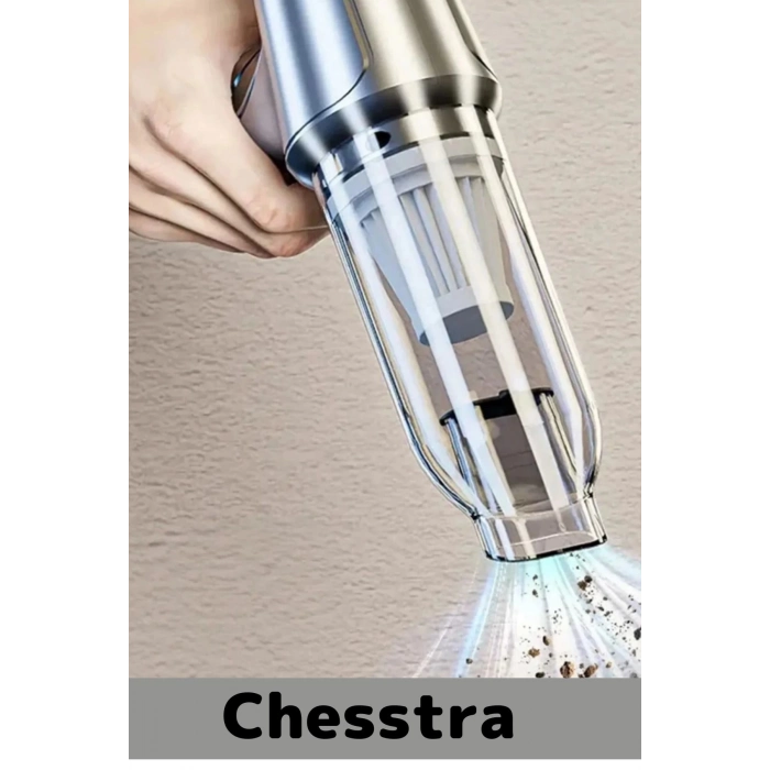 7 Başlıklı Şarjlı Kablosuz 2 Fonksiyonlu 4000 mAh Vakumlu El Süpürgesi Üflemeli Araç Oto Süpürgesi