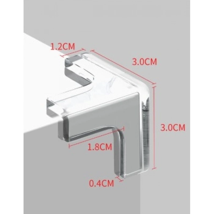 Özel Üretim Ev Yaşam Çocuk Bebek Güvenliği Darbe 8li Set Silikon Şeffaf Masa Kenarı Koruma Aparatı