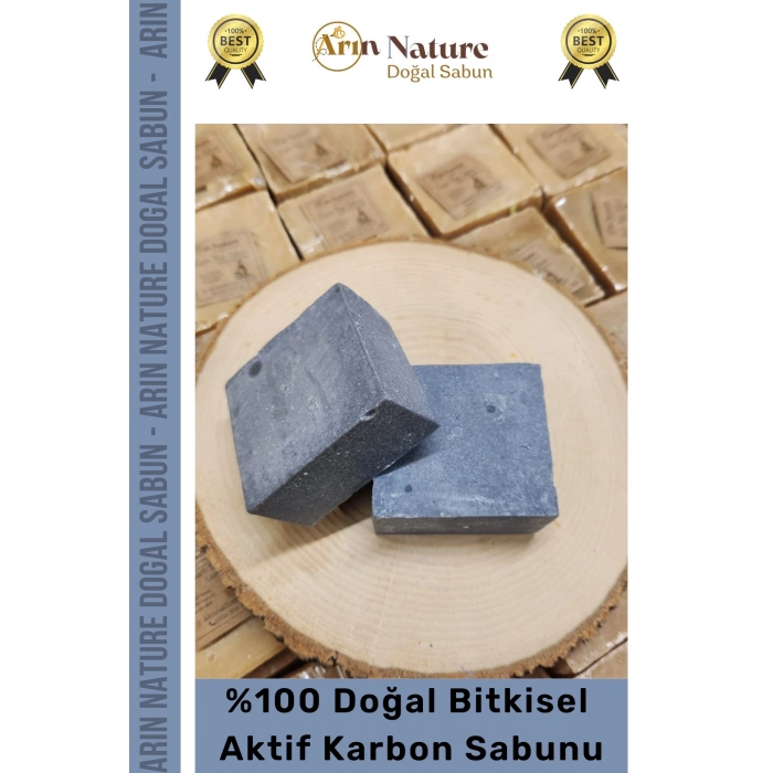 #aktifkarbon Güzel Kokulu El Yüz Saç Vücut Orijinal Bitkisel %100 Aktif Karbon Sabunu 120g - 2 Adet