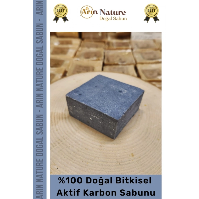#aktifkarbon Güzel Kokulu El Yüz Saç Vücut Orijinal Bitkisel %100 Aktif Karbon Sabunu 120g - 6 Adet