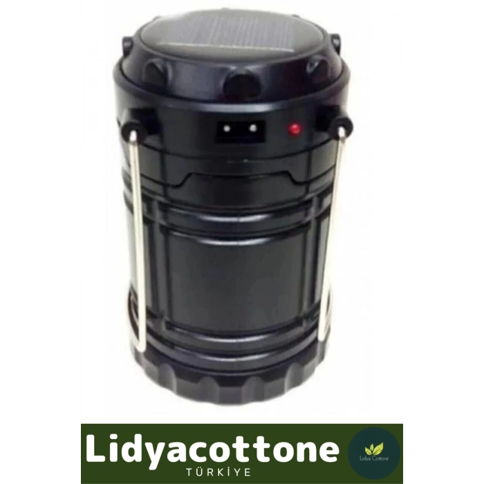 Alev Etkili Çadır Kamp Lamba Solar Usb Şarjlı Güneş Enerjili Askı Aparatlı Taşınabilir