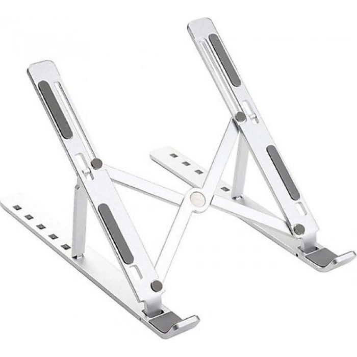 Özel Üretim 6 Kademeli Katlanabilir Taşınabilir Metal Stand Alüminyum Laptop Standı Ayarlanabilir