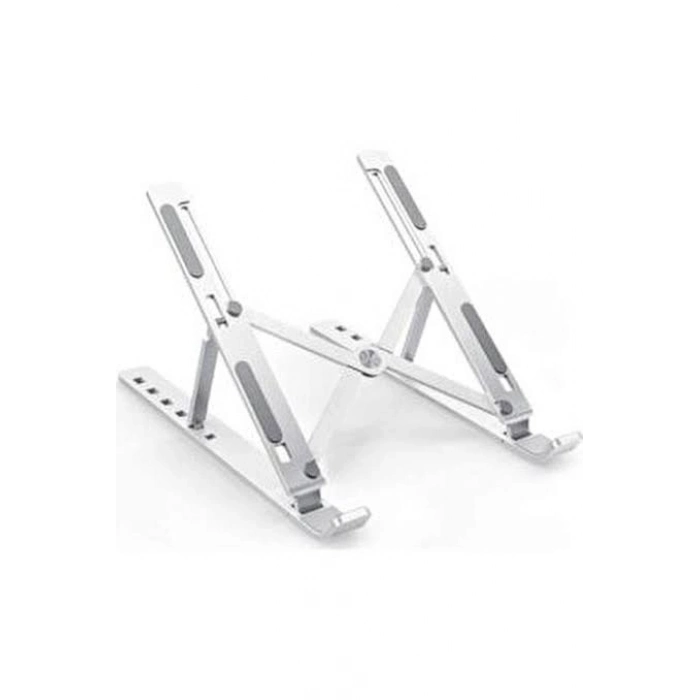 Özel Üretim 6 Kademeli Katlanabilir Taşınabilir Metal Stand Alüminyum Laptop Standı Ayarlanabilir