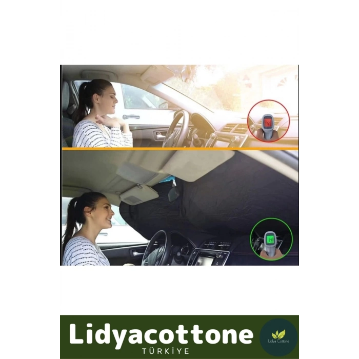 Araba Ön Cam Güneşlik Premium UV Işık Engelleyici Çift Katmanlı Dayanıklı Çantalı Katlanabilir