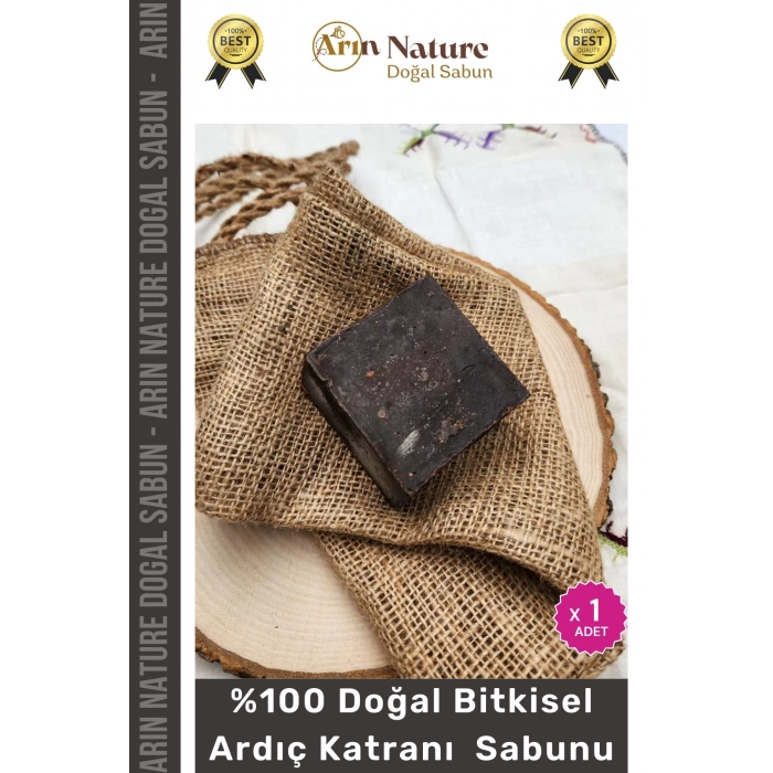 #ardıçkatranı Güzel Kokulu El Yüz Saç Vücut Orijinal Bitkisel Ardıç Katranı Sabunu 120g - 1 Adet