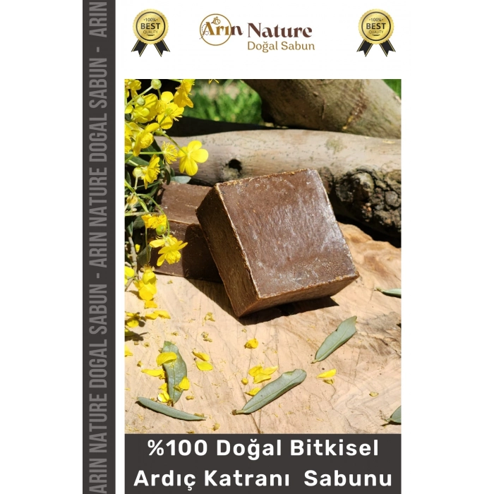 #ardıçkatranı Güzel Kokulu El Yüz Saç Vücut Orijinal Bitkisel Ardıç Katranı Sabunu 120g - 9 Adet