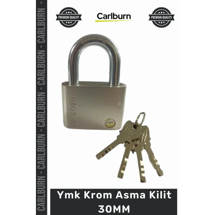 #AsmaKilit Sertleştirilmiş Çelik Halka Disk Silindir Mekanizmalı Güvenlik Ymk Krom Asma Kilit 30MM