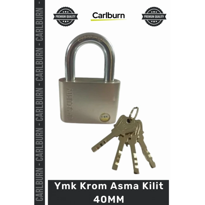 #AsmaKilit Sertleştirilmiş Çelik Halka Disk Silindir Mekanizmalı Güvenlik Ymk Krom Asma Kilit 40MM