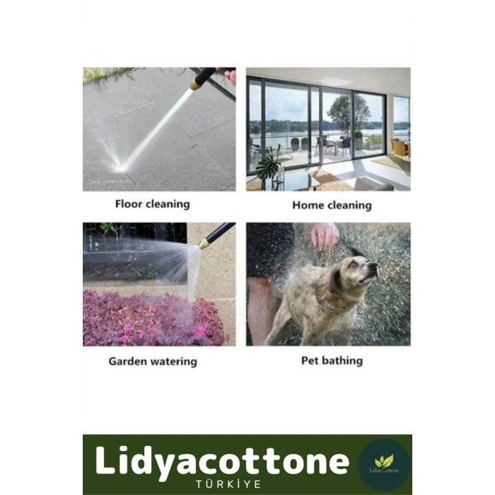 Ayarlanabilir Basınçlı Çok Fonksiyonlu Yıkama Tabancası Oto Araba Bahçe Yıkama Tabancası Makinesi