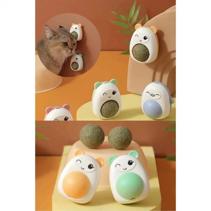 #Petshop Doğal Eğlenceli Diş Sağlığı Destekleyici Sağlıklı Güvenli Ayıcıklı Kedi Otu Yalama Topu