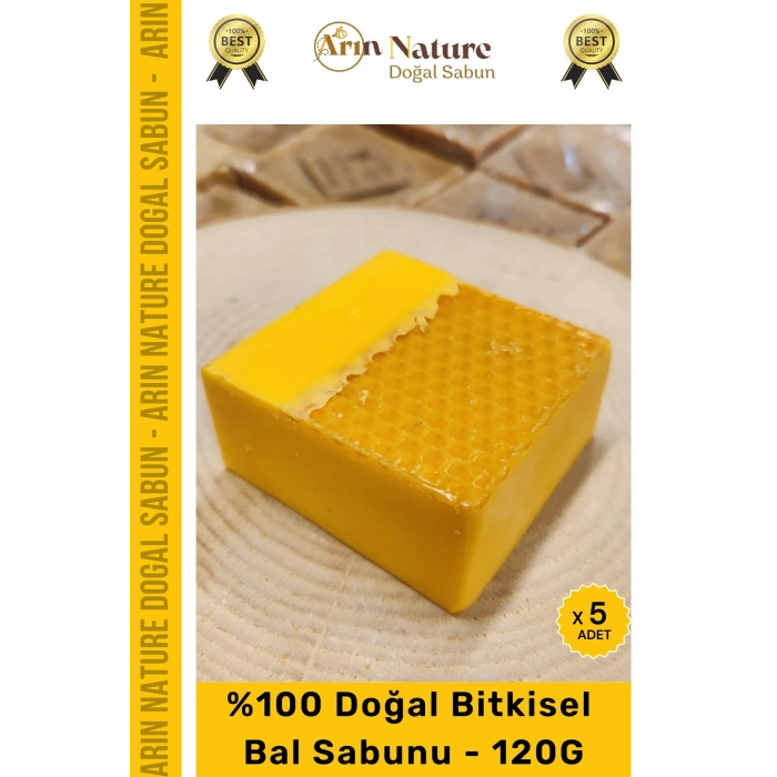#balsabunu Güzel Kokulu El Yüz Saç Vücut Orijinal Bitkisel %100 Doğal Bal Sabunu 120g - 5 Adet
