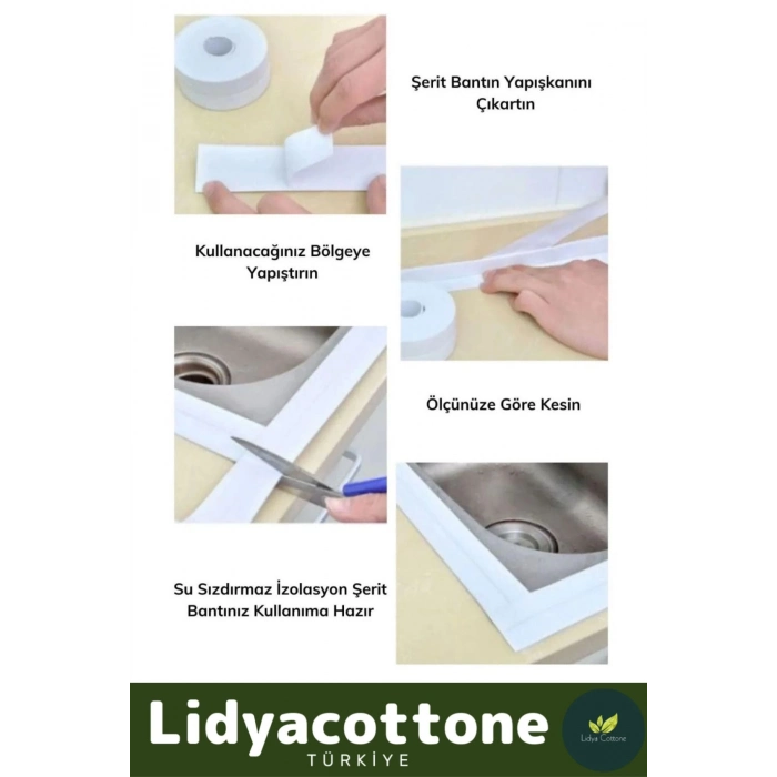 Bant 3.2m Ekstra Güçlü Su Geçirmez Sızdırmaz Dayanıklı Yalıtım Tamir Küf Önleyici Gri