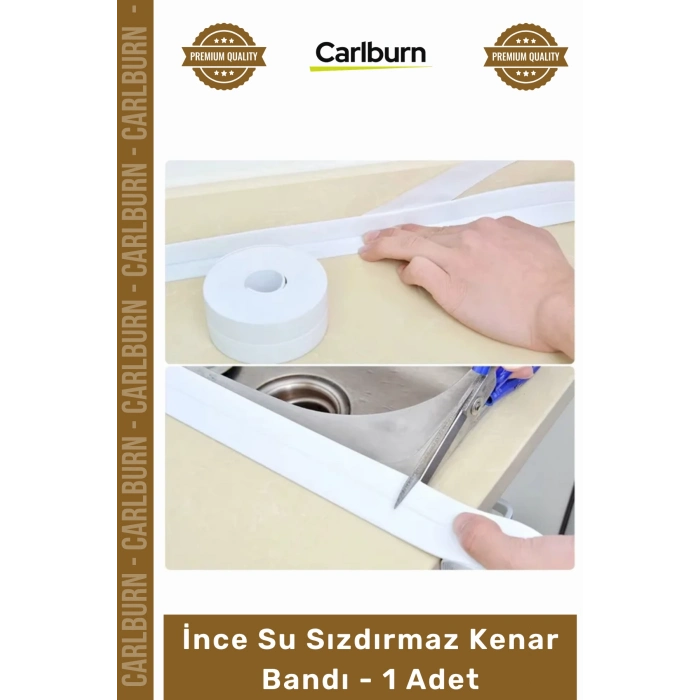 #Bant Mutfak Banyo Lavabo Ocak Kenarı Kendinden Yapışkanlı Esnek İnce Su Sızdırmaz Kenar Bandı - 1 Adet