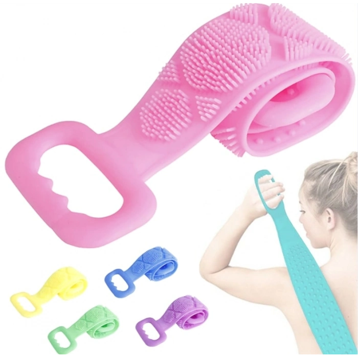 #BanyoKesesi Silikon Esnek Sağlıklı Masaj Etkili Kir Temizleyici Banyo Sırt Kesesi Çift Taraflı 70 cm