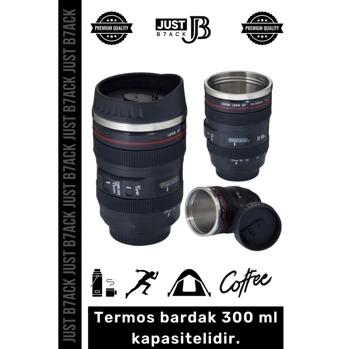 #Bardak Objektif Lens Görünüm Çelik Kahve Çay Hediye Sevgili Paslanmaz Çelik Termos Mug Bardak 300ml