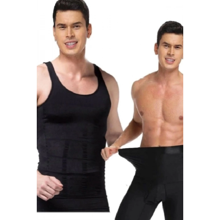 Özel Üretim Şekillendirici Basen Göbek Toparlayıcı Sıkılaştırıcı Bel İnceltici Erkek Siyah Boxer Korse