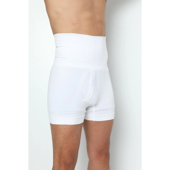 Özel Üretim Şekillendirici Basen Göbek Toparlayıcı Sıkılaştırıcı Bel İnceltici Erkek Beyaz Boxer Korse