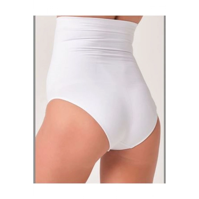 #SlipKorse Polyamid Kumaş Esnek Form Kazandıran Sıkı Beyaz Kadın Dikişsiz Slip Korse