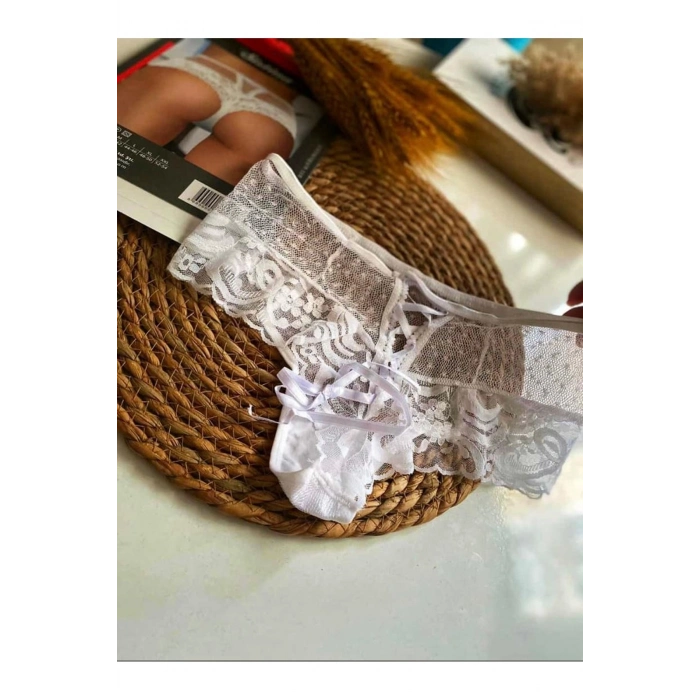#FanteziKülot Hijyenik Kutulu Şık Kaliteli Tasarım Pamuklu Beyaz Kadın Puanlı Külot Margarita