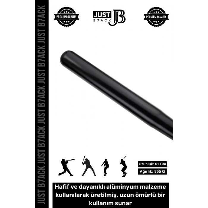 #BeyzbolSopası Sert Metal Alaşım Kaymaz Dayanıklı 855 Gram Kırılmaz Siyah Beyzbol Sopası 61 Cm