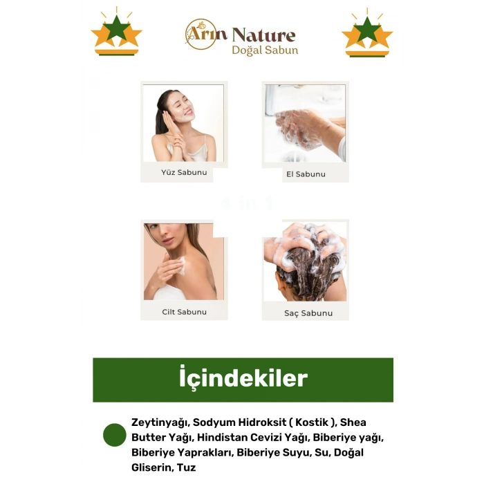 #biberiyesabunu Güzel Kokulu El Yüz Saç Vücut Orijinal Bitkisel Doğal Biberiye Sabunu 120g - 2 Adet