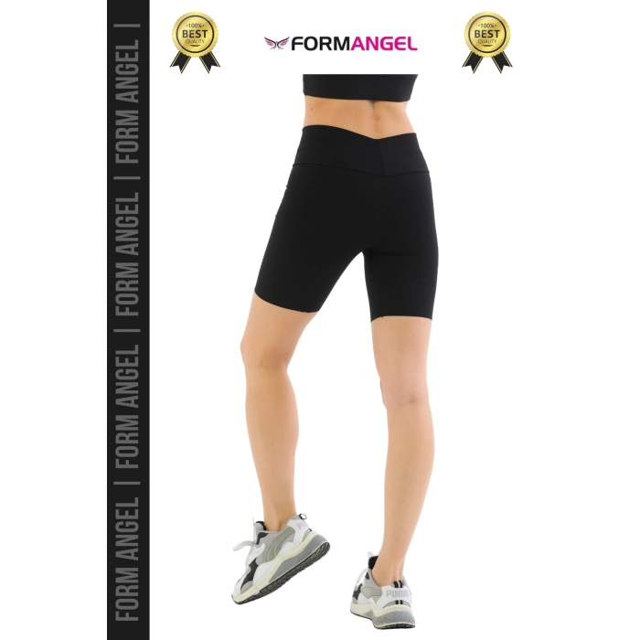 #BikerŞort İç Göstermeyen Kaymaz Şekillendirici Toparlayıcı Kemerli Lazer Kesim Biker Şort