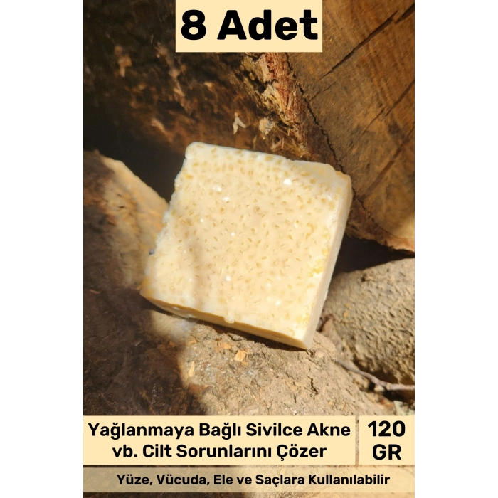 #bitkiselsabun %100 Doğal Güzel Kokulu El Yüz Saç Vücut Orijinal Bitkisel Pirinç Sabun 120g - 8 Adet