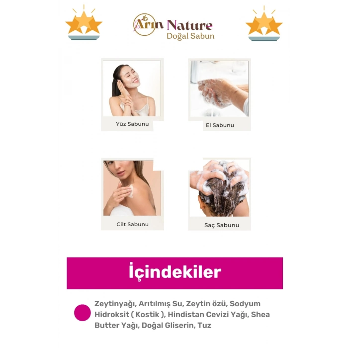 #bitkiselsabun Güzel Kokulu El Yüz Saç Vücut Orijinal Bitkisel %100 Zeytinyağlı Sabun 120g - 3 Adet