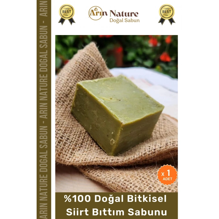 #bıttım %100 Doğal Güzel Kokulu El Yüz Saç Vücut Orijinal Bitkisel Siirt Bıttım Sabunu 120g - 1 Adet